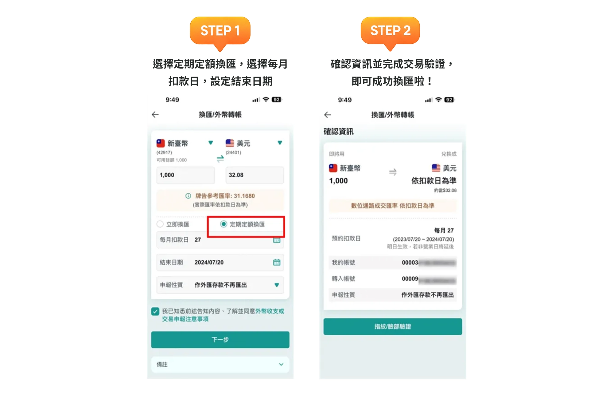 定期定額換匯