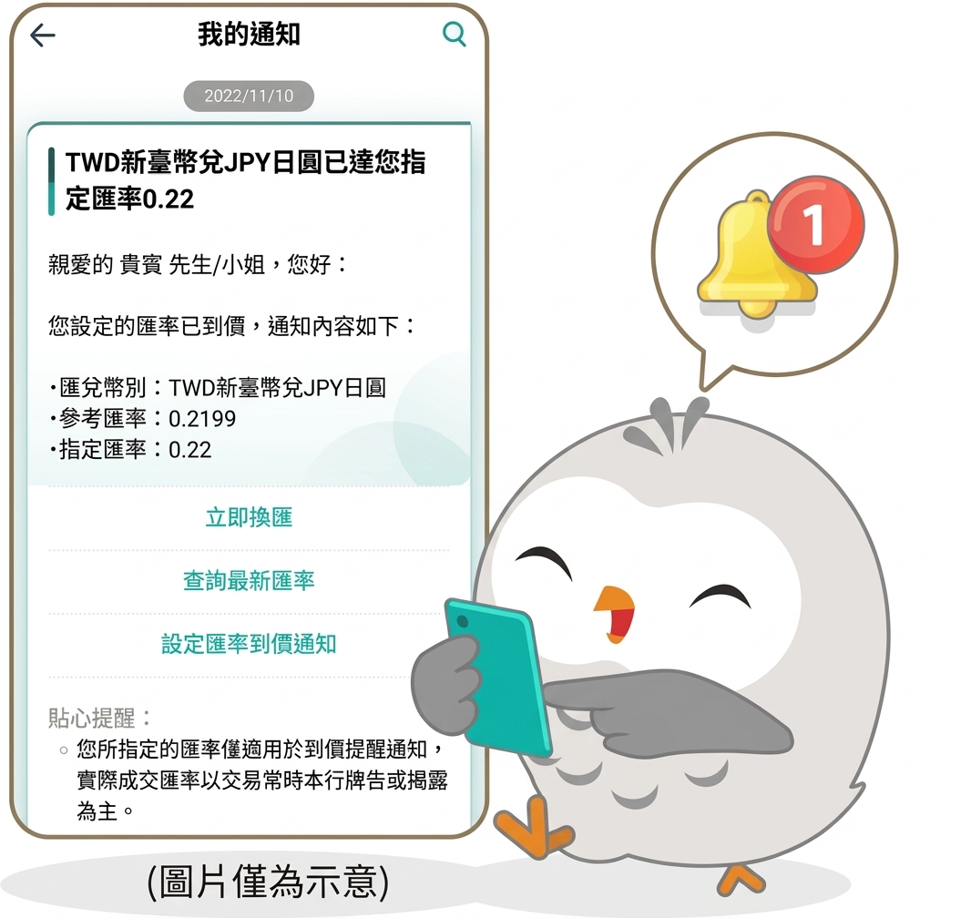 中信銀線上換匯app-匯率到價通知