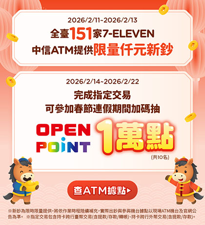 中信ATM新年活動