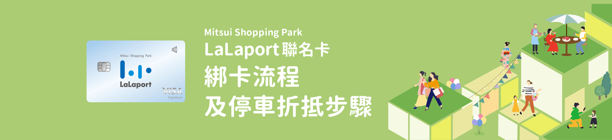 Mitsui Shopping Park LaLaport聯名卡，綁卡停車折抵