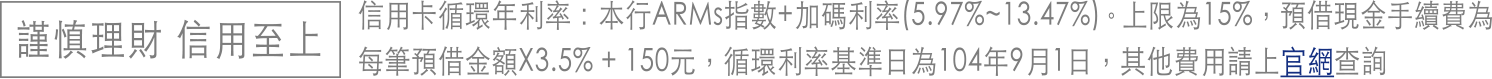 信用卡利率及相關費用算法