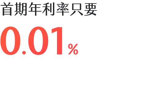 首期年利率只要0.01%